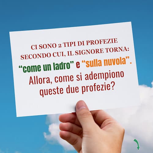 Ci sono 2 tipi di profezie secondo cui, il Signore torna